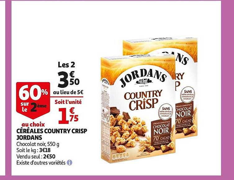 Céréales Country Crisp Jordans