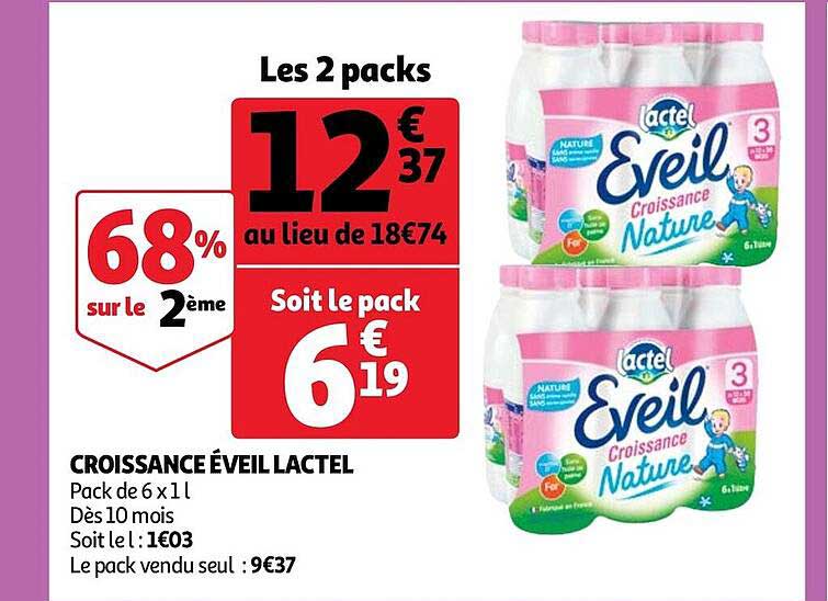 Croissance éveil Lactel