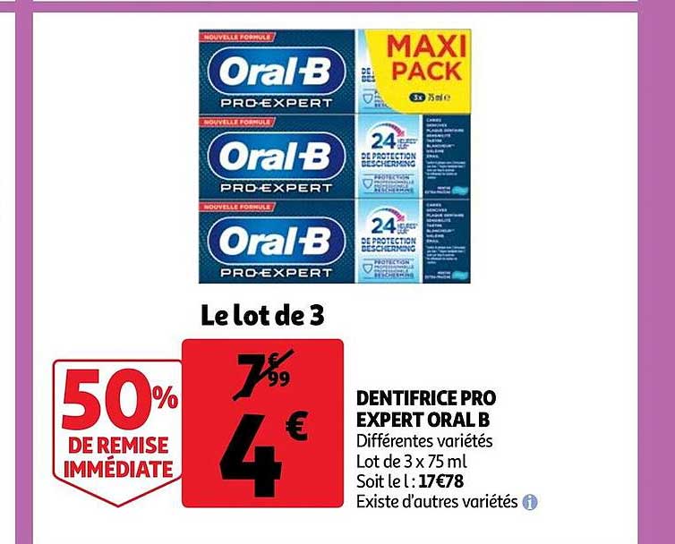 dentifrice pro expert oral b