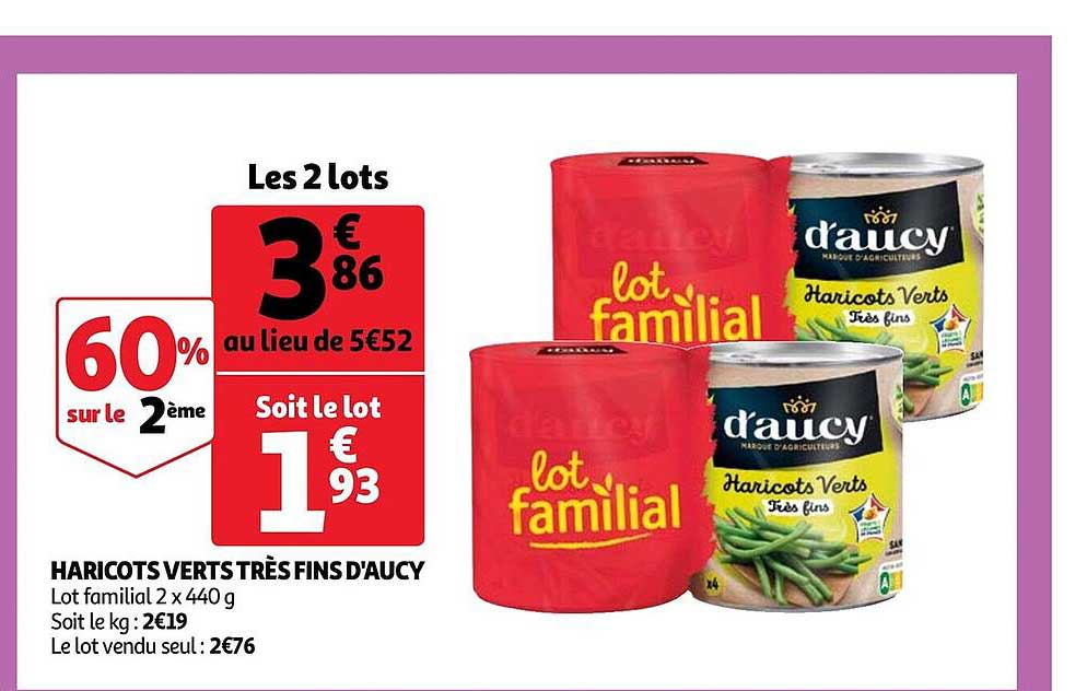 haricots verts très fins d'aucy