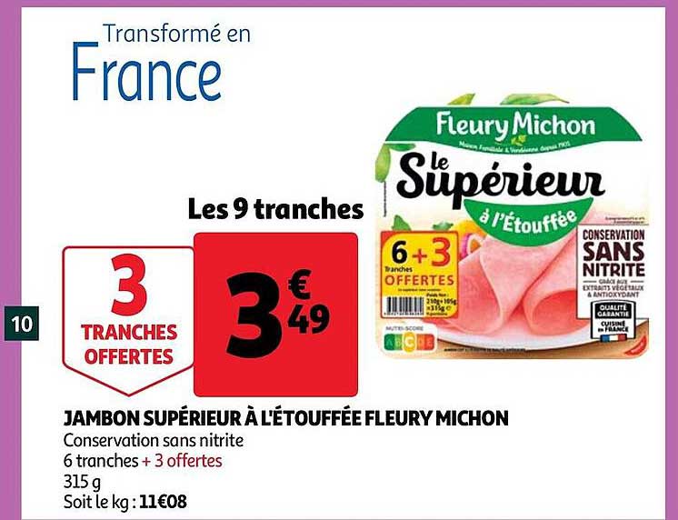 jambon supérieur à l'étouffée fleury michon