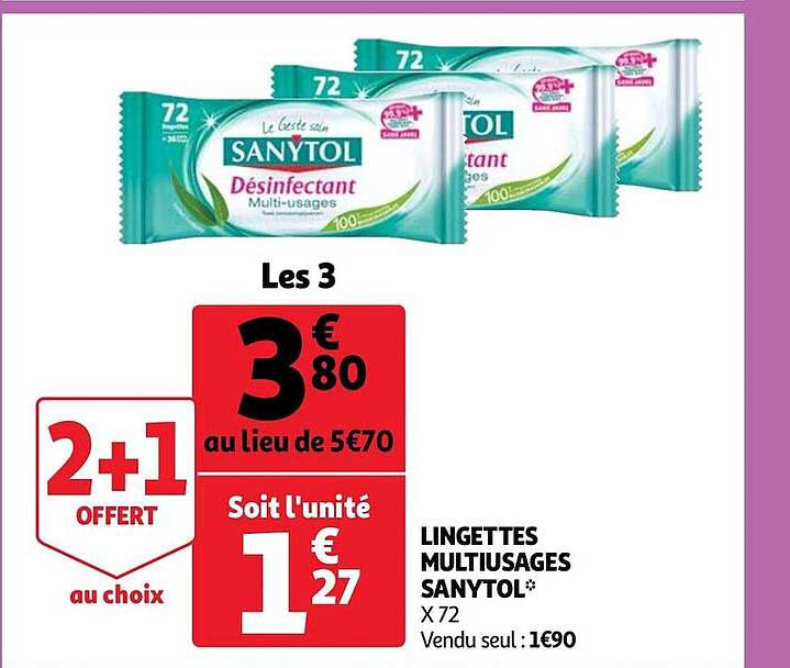 lingettes multiusages sanytol