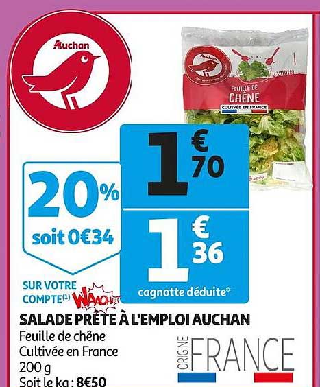 salade prête à l'emploi auchan