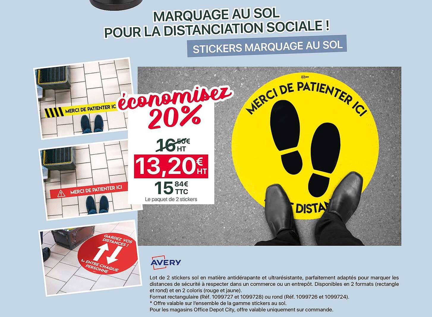 Stickers Marquage Au Sol Avery