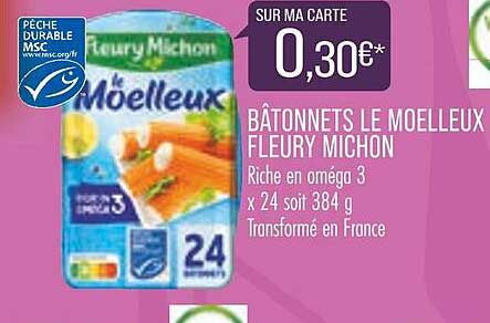 bâtonnets le moelleux fleury michon