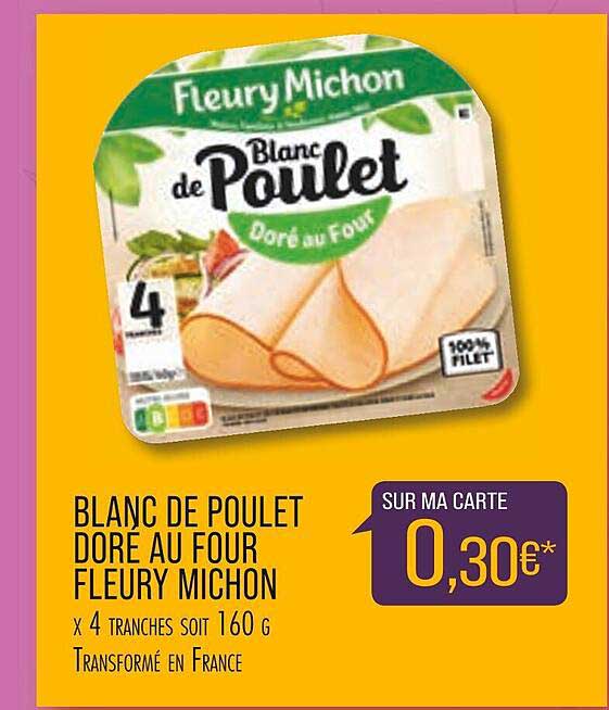 blanc de poulet doré au four fleury michon