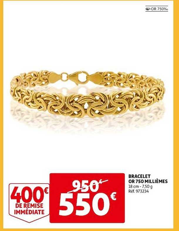 bracelet or 750 millièmes