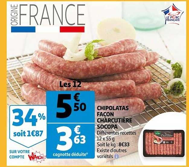 chipolatas façon charcutière socopa