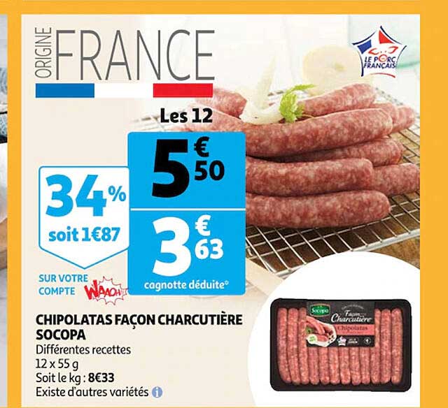 chipolatas façon charcutière socopa