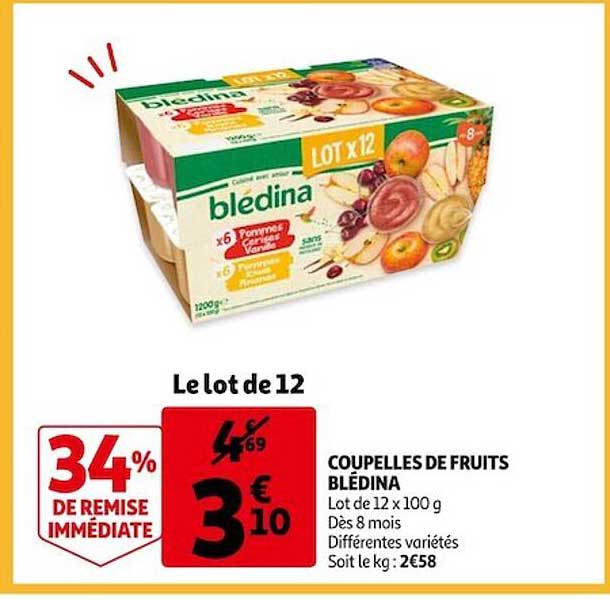 Coupelles De Fruits Blédina