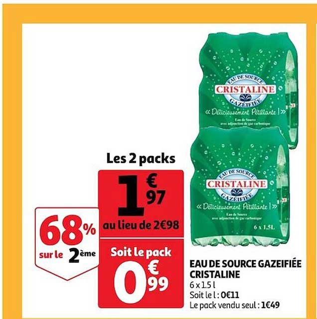 eau de source gazeifiée cristaline