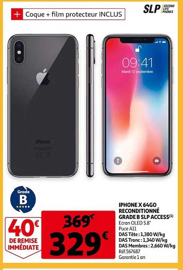 iphone x64 go reconditionné grade b slp access