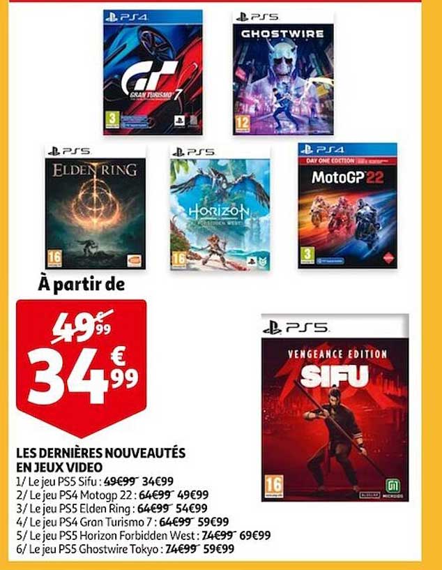 les dernières nouveautés en jeux video