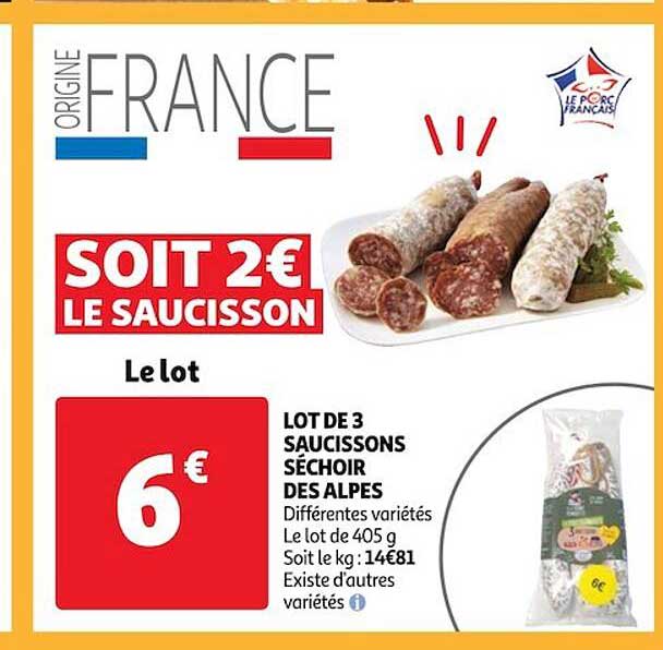 Lot De 3 Saucissons Séchoir Des Alpes