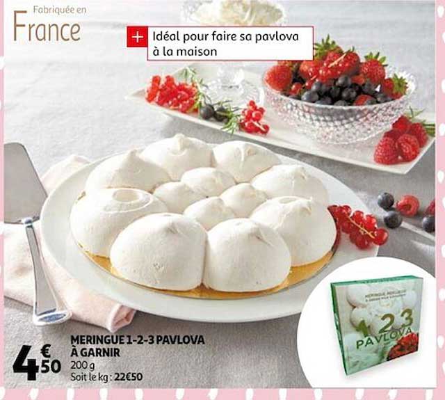 meringue 1-2-3 pavlova à garnir