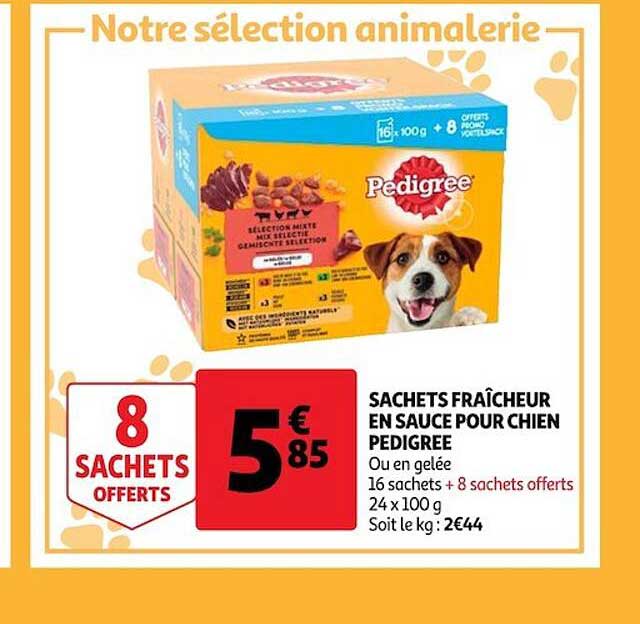 Sachets Fraîcheur En Sauce Pour Chien Pedigree