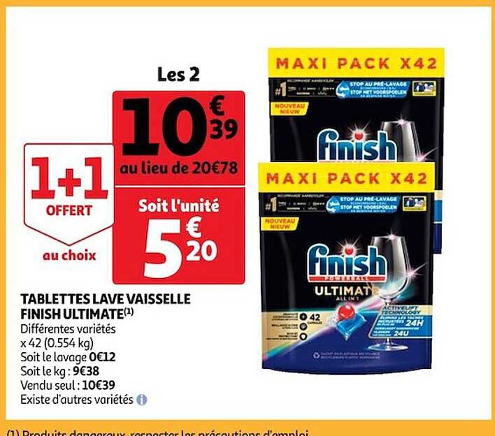 tablettes lave vaisselle finish ultmate