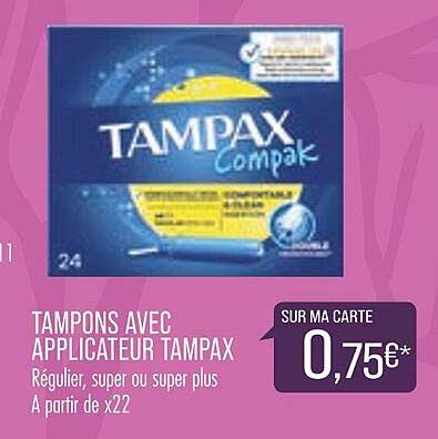 tampons avec applicateur tampax