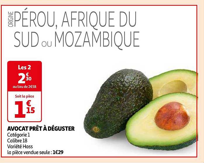 avocat prêt à déguster