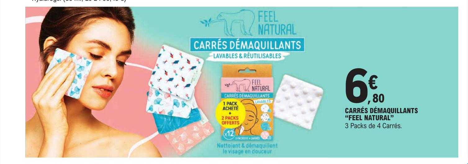 Carrés Démaquillants "feel Natural"