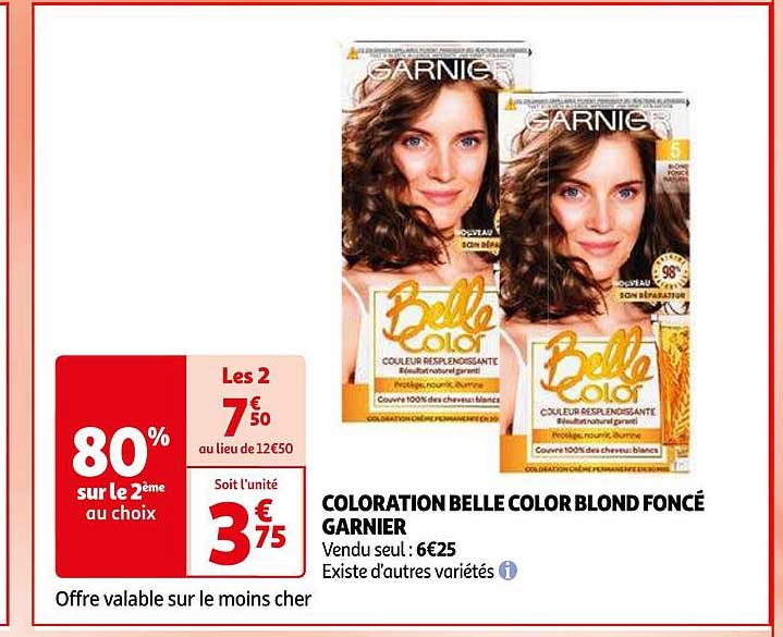 coloration belle color blond foncé garnier
