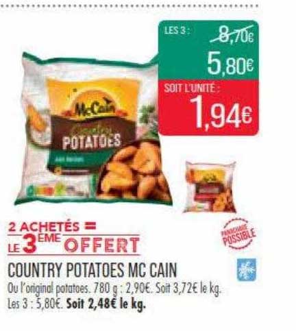 country potatoes mc cain