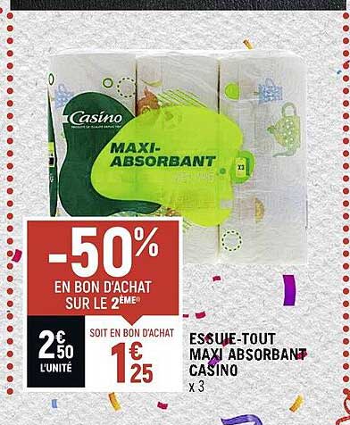 essuie-tout maxi absorbant casino