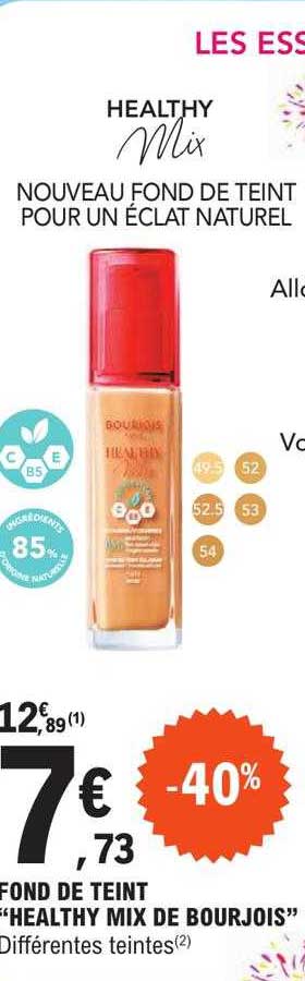 fond de teint "healthy mix de bourjois"