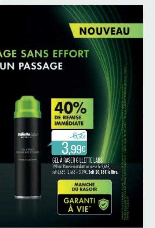 gel à raser gillette labs
