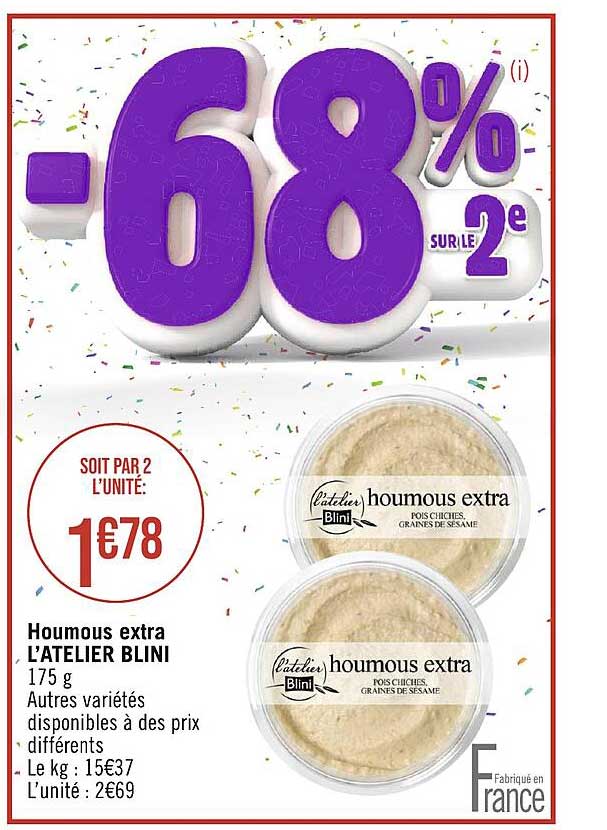 houmous extra l'atelier blini