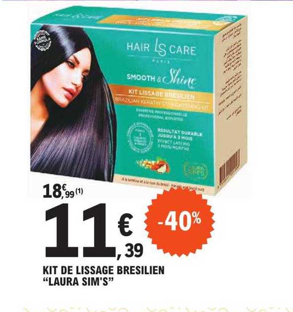 kit de lissage brésilien "laura sim's"