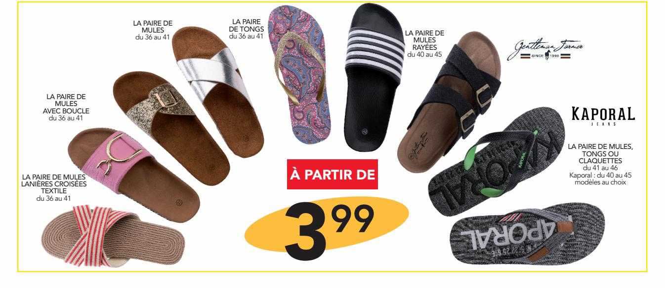la paire de mules lanières croisées textile, la paire de mules avec boucle, la paire de mules, la paire de tongs, la paire de mules, la paire de mules, tongs ou claquettes
