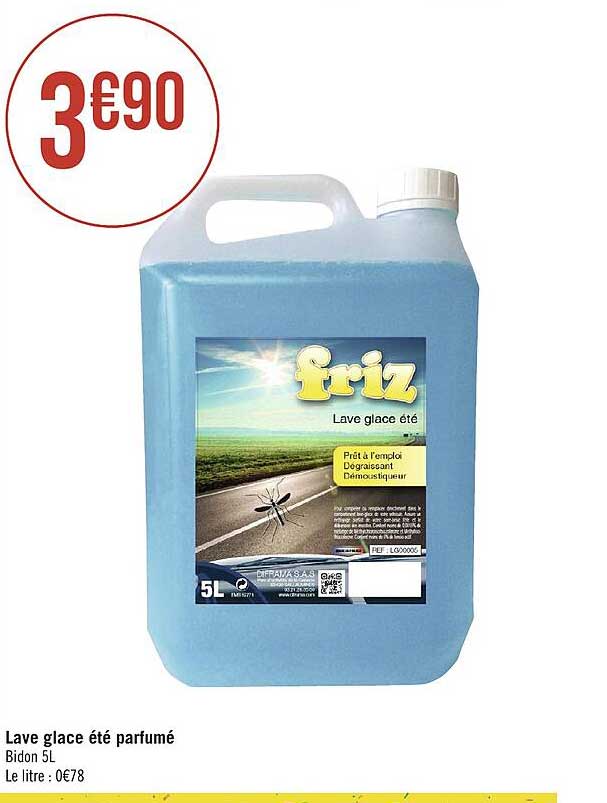 lave glace été parfumé friz