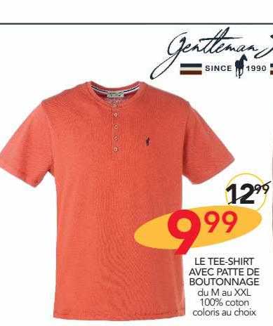 le tee-shirt avec patte de boutonnage