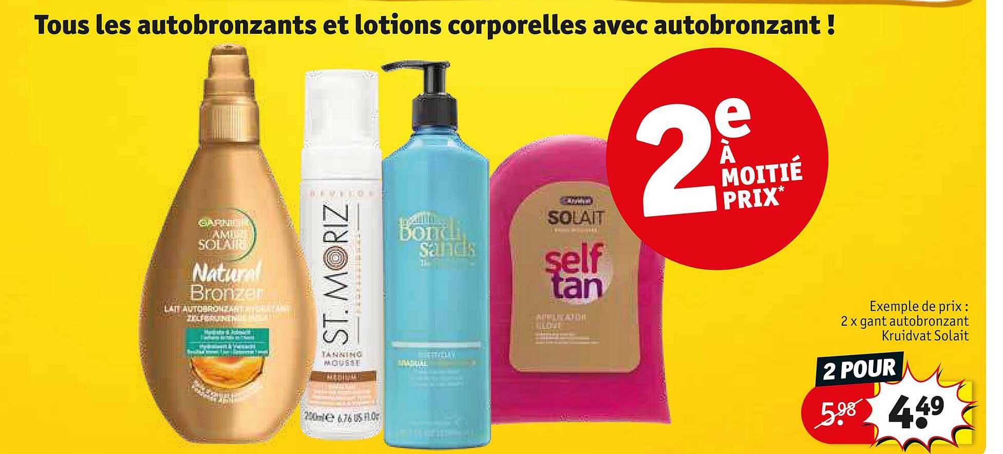 les autobronzants et lotions corporelles avec autobronzant