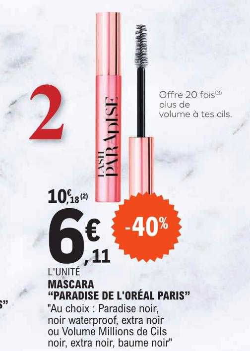 mascara "paradise de l'oréal paris"