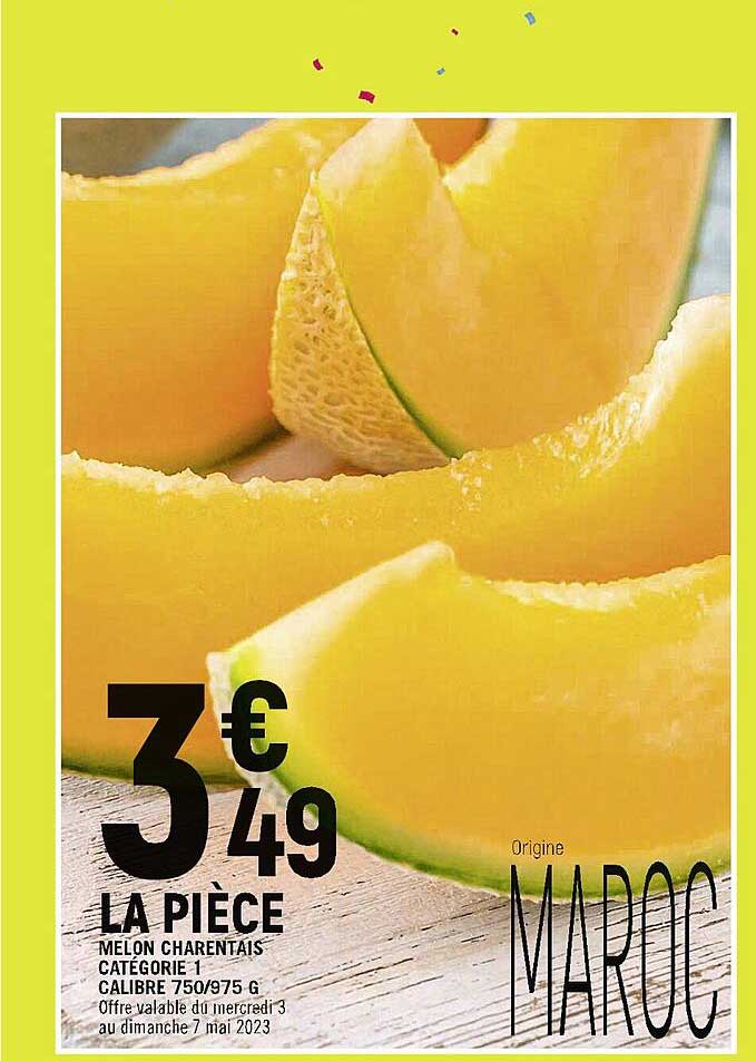 Melon Charentais Catégorie 1 Calibre 750-975 G