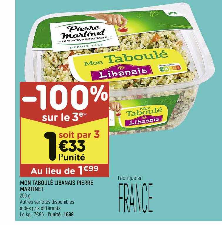 mon taboulé libanais pierre martinet