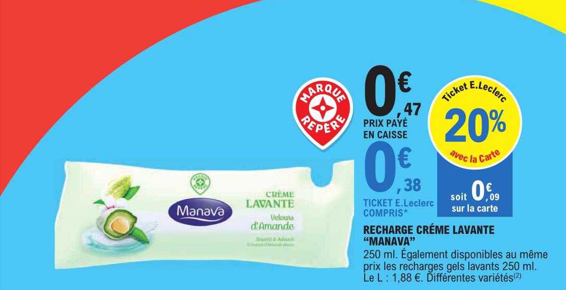 recharge crème lavante "manava"