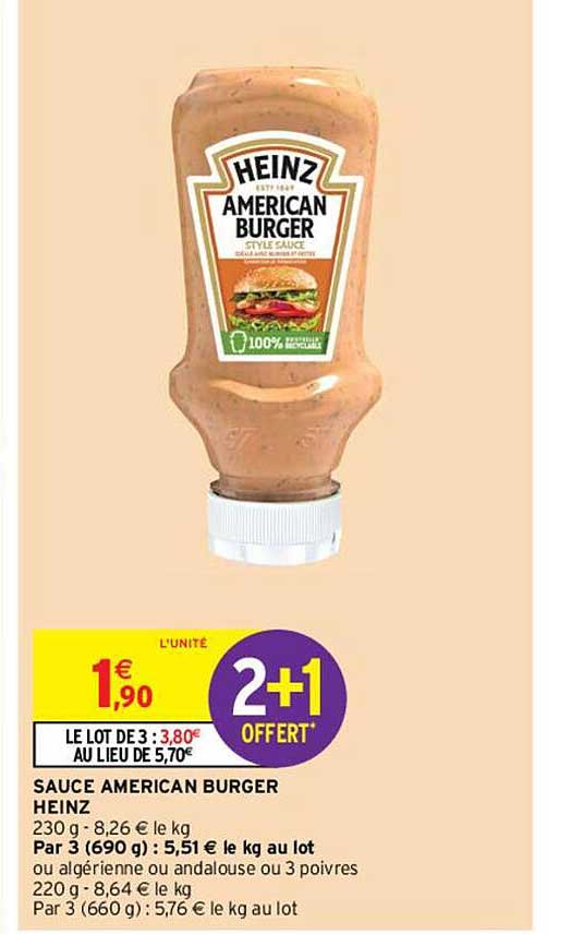 sauce american burger heinz