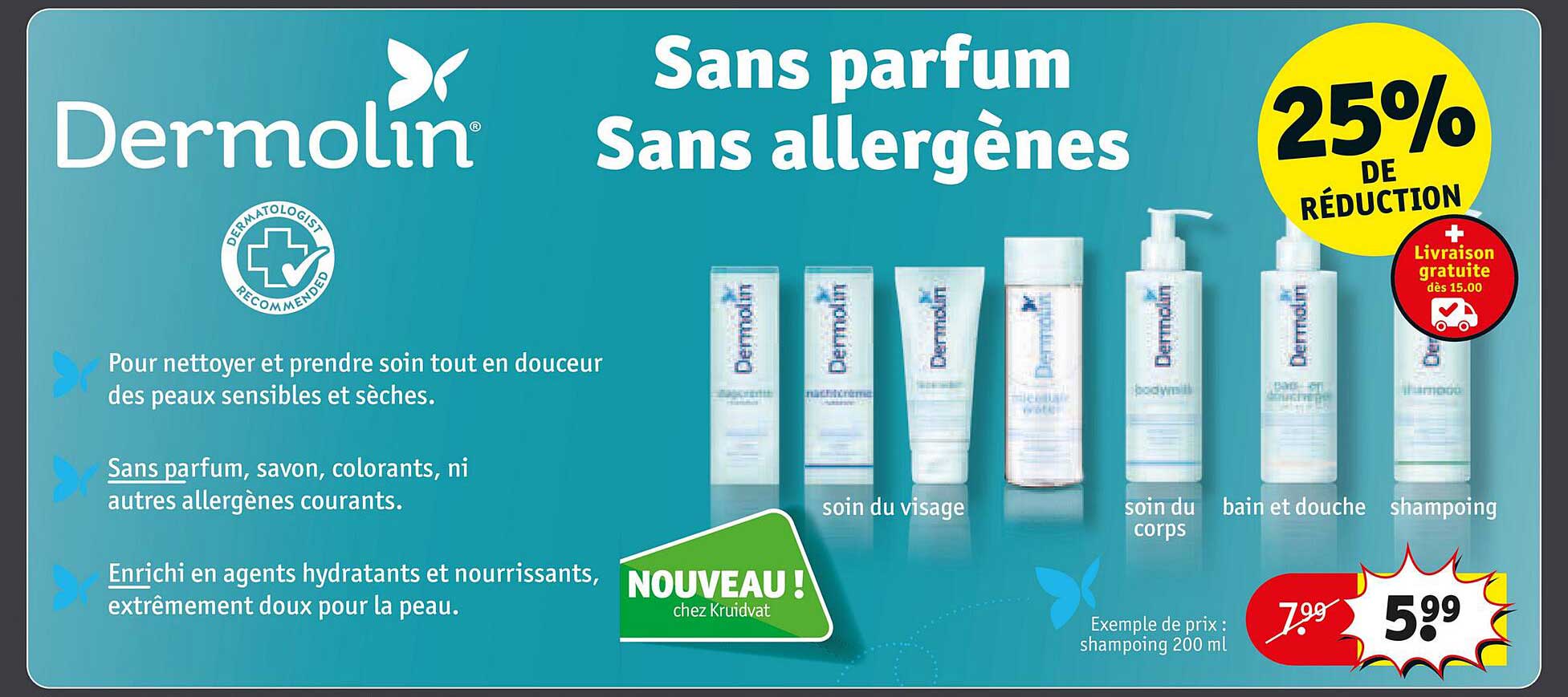 shampoing 200ml dermolin