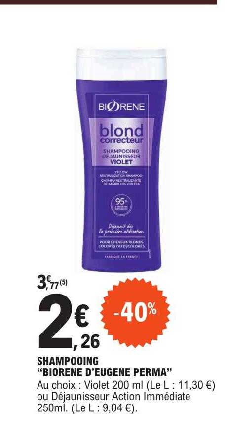 shampooing "biorene d'Eugène perma"