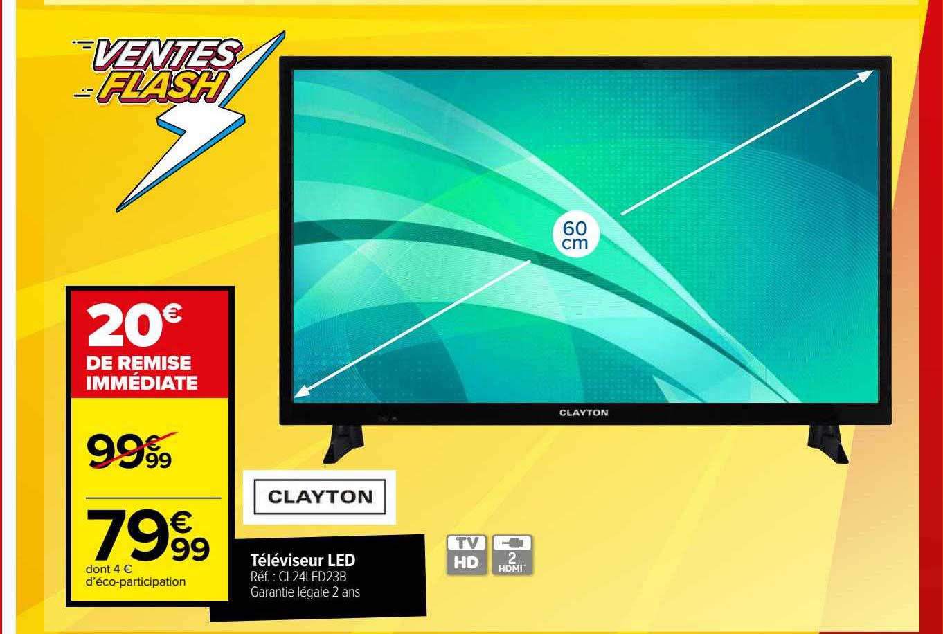 Téléviseur Led 60 Cm Clayton
