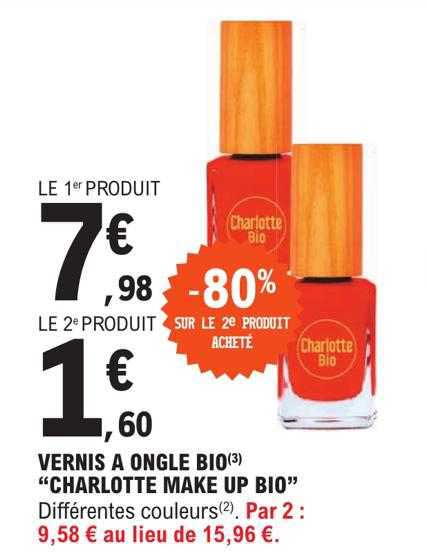 vernis à ongles bio "charlotte make up bio"