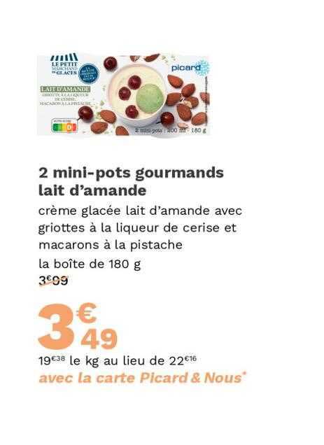 2 mini-pots gourmands lait d'amande