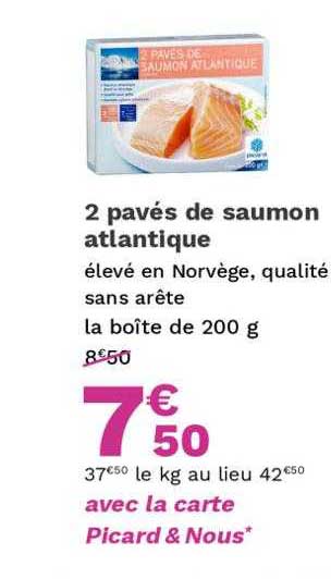 2 Pavés De Saumon Atlantique