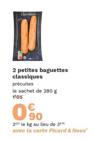 2 petites baguettes classiques