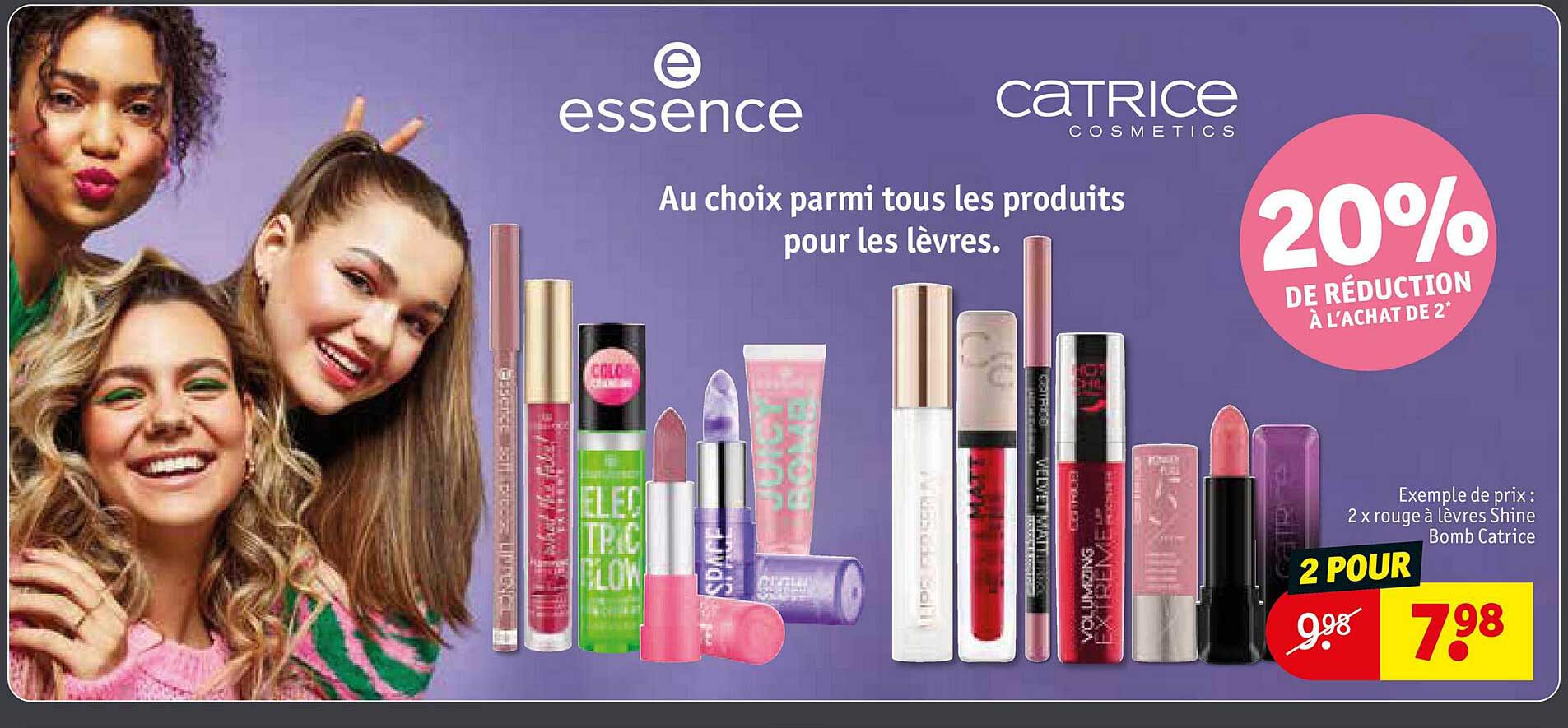 2 x  rouge à lèvres shine bomb catrice