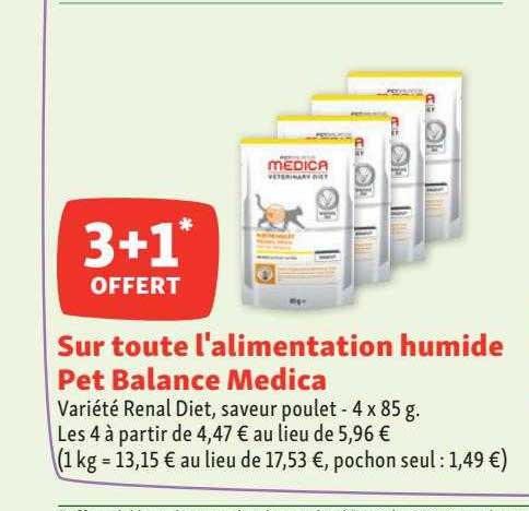 alimentation humide pet balance medica