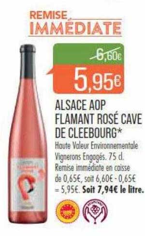 alsace aop flamant rosé cave de cleebourg